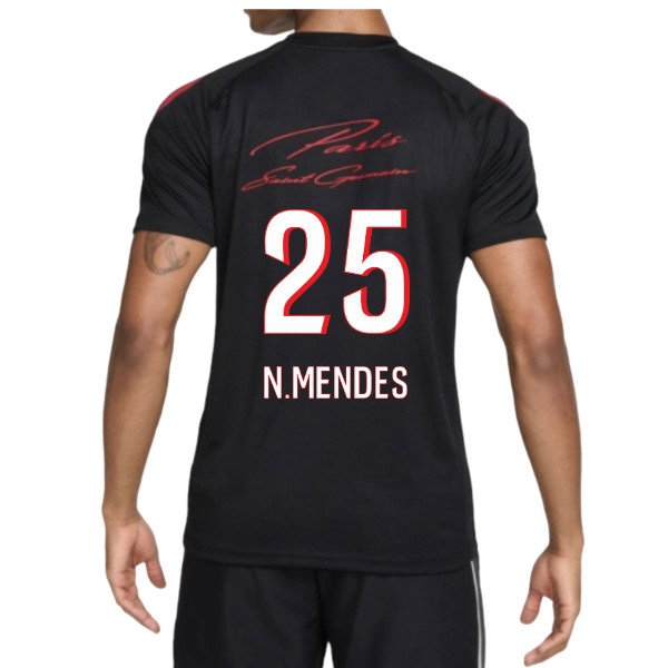 [JED] 2026-2027 PSG Strike Training Shirt (Black) (N.Mendes 25)