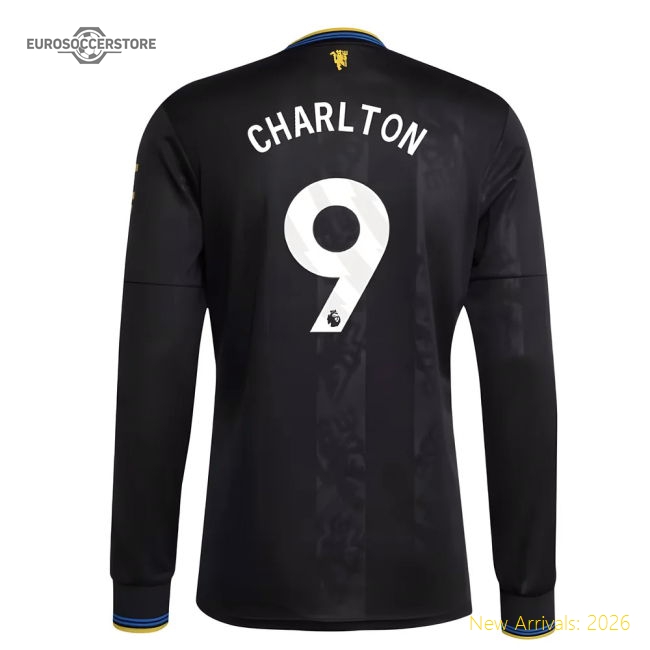 2025-2026 Man Utd Long Sleeve Third Shirt (charlton 9) - Official Edition