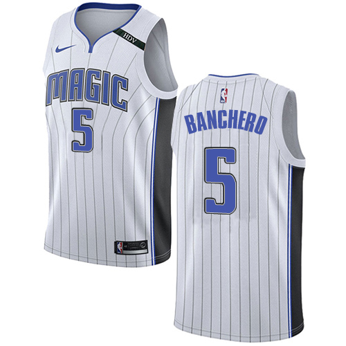 White Orlando Magic #5 Nike Performance Jersey Game Day Wear