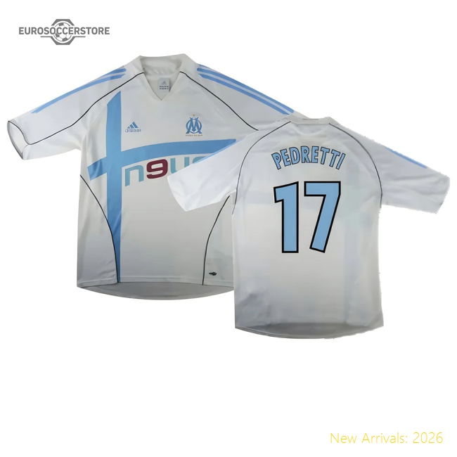 Authentic Marseille 2004-05 Home Shirt ((Excellent) L) (Pedretti 17)
