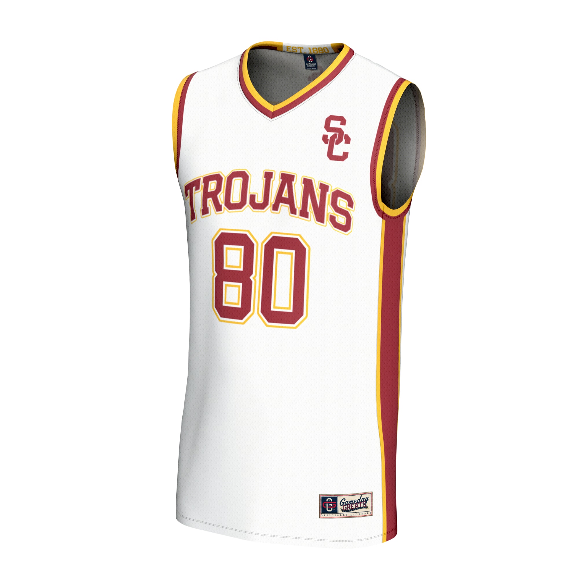 [DDG] USC Trojans GameDay Greats Unisex Lightweight Basketball Fashion Jersey - White