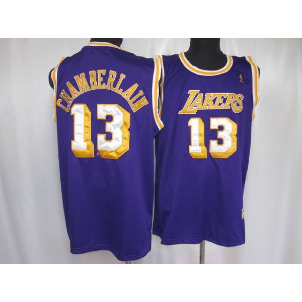 Performance Vintage Men's LA Lakers #13 Wilt Purple Basketball Jersey