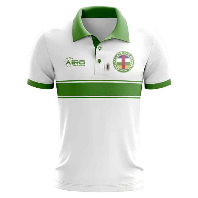 Premium-Quality Central African Republic Concept Stripe Polo Shirt