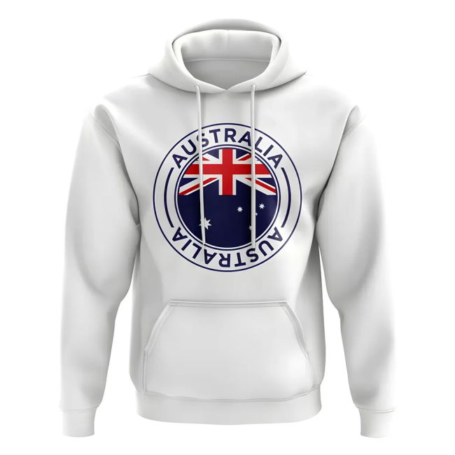 Championship Australia Football Badge Hoodie (White) High