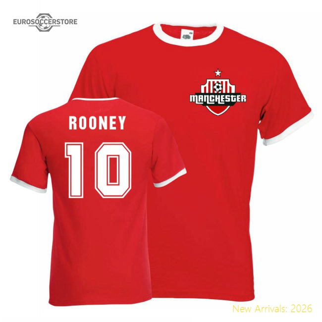 Authentic Wayne Rooney Authentic Man Utd Ringer Tee red