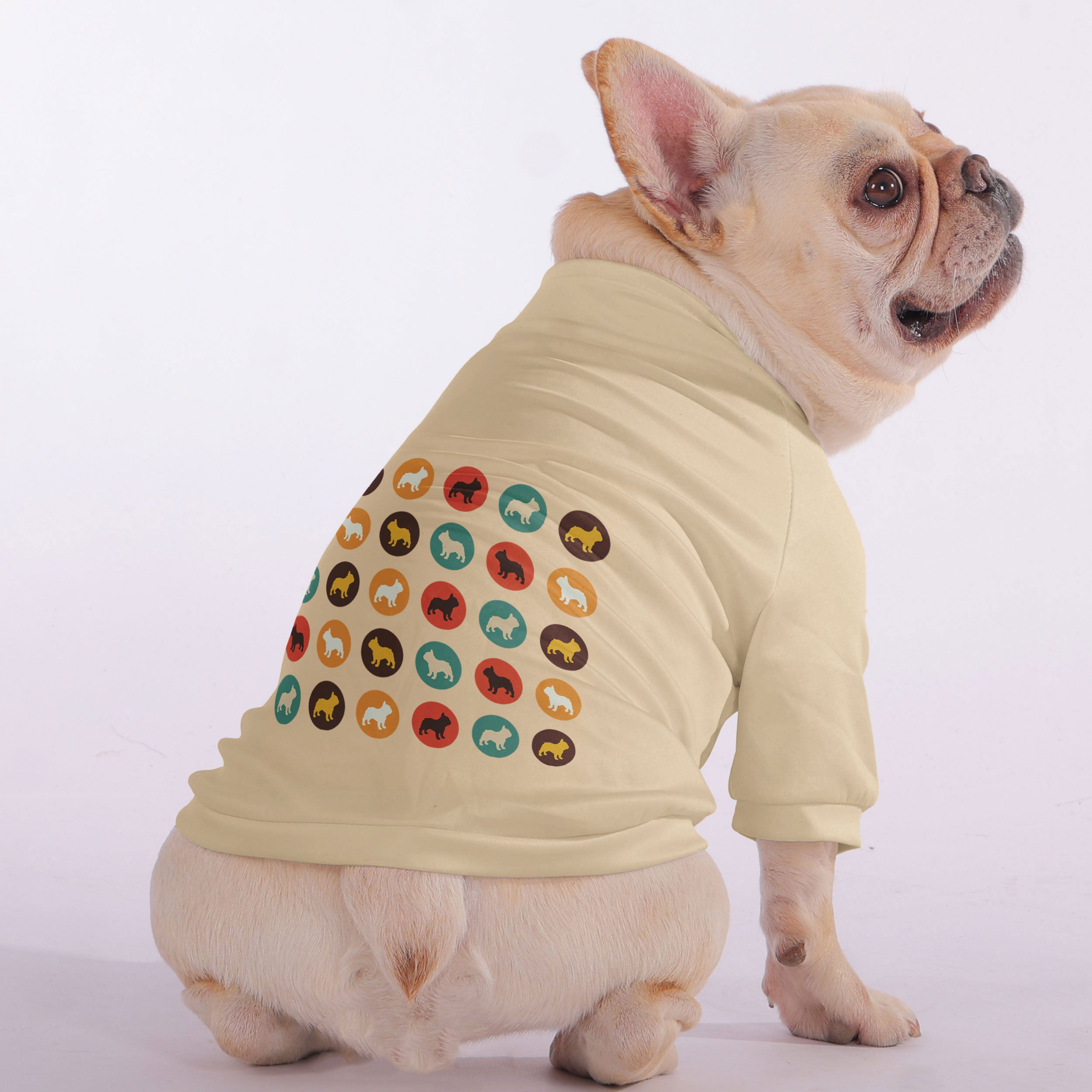 French Bulldog Reggie Snuggly Zip Up Sweatshirt For French Bulldogs Durable Dog Item