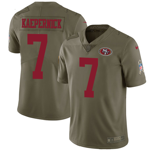 NFL SF 49ers #7 Colin Kaepernick Team Color Limited Jersey - Authen...