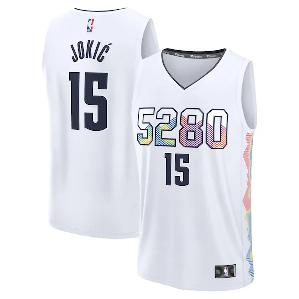 Nikola Jokic DEN Fast Break Jersey - authentic stylish - White