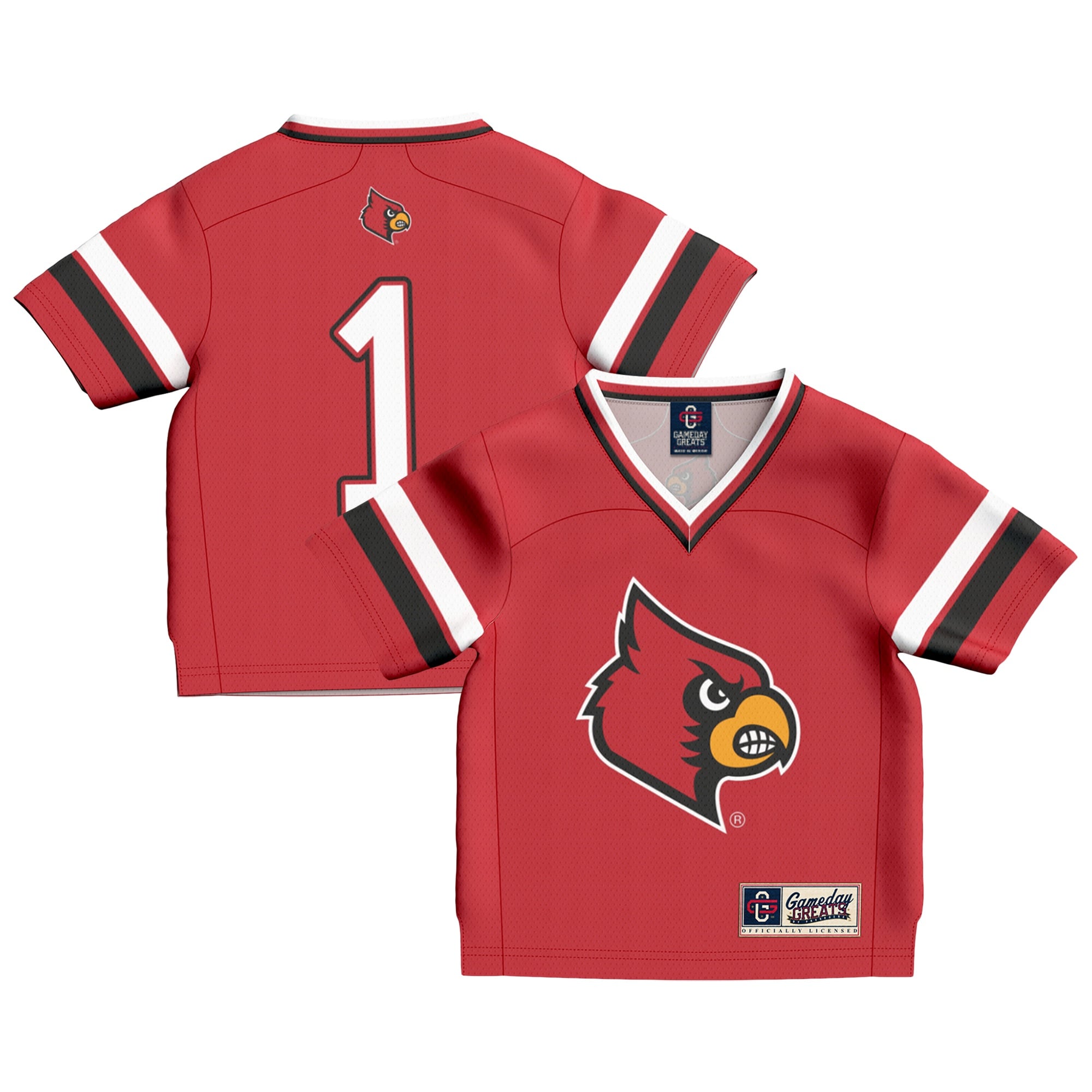 Toddler Red Louisville Cardinals Football Fashion Jersey