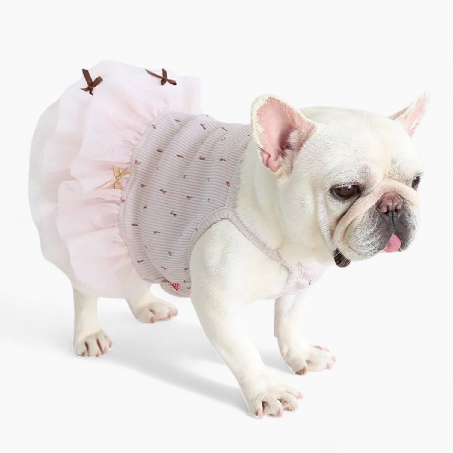 Lifestyle-Driven Petstyle Frenchie Princess Dress – Soft Elegant Skir...