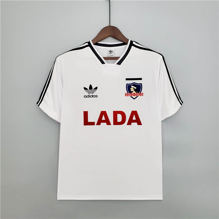 Colo-Colo Retro Soccer Jersey 1991 White Home Football Shirt -