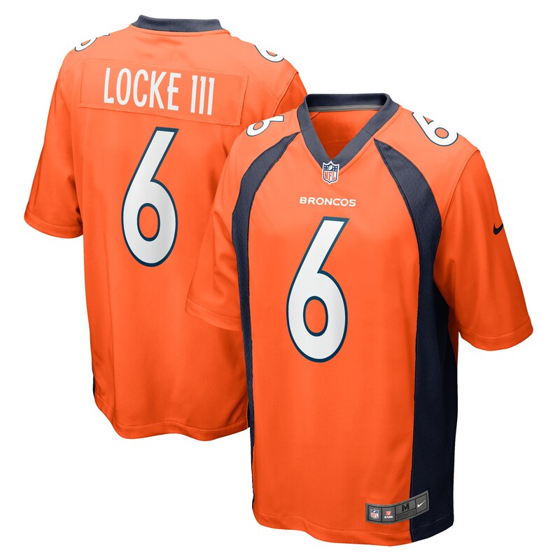 None P.J. Locke DEN Broncos Championship Premium Material Jersey