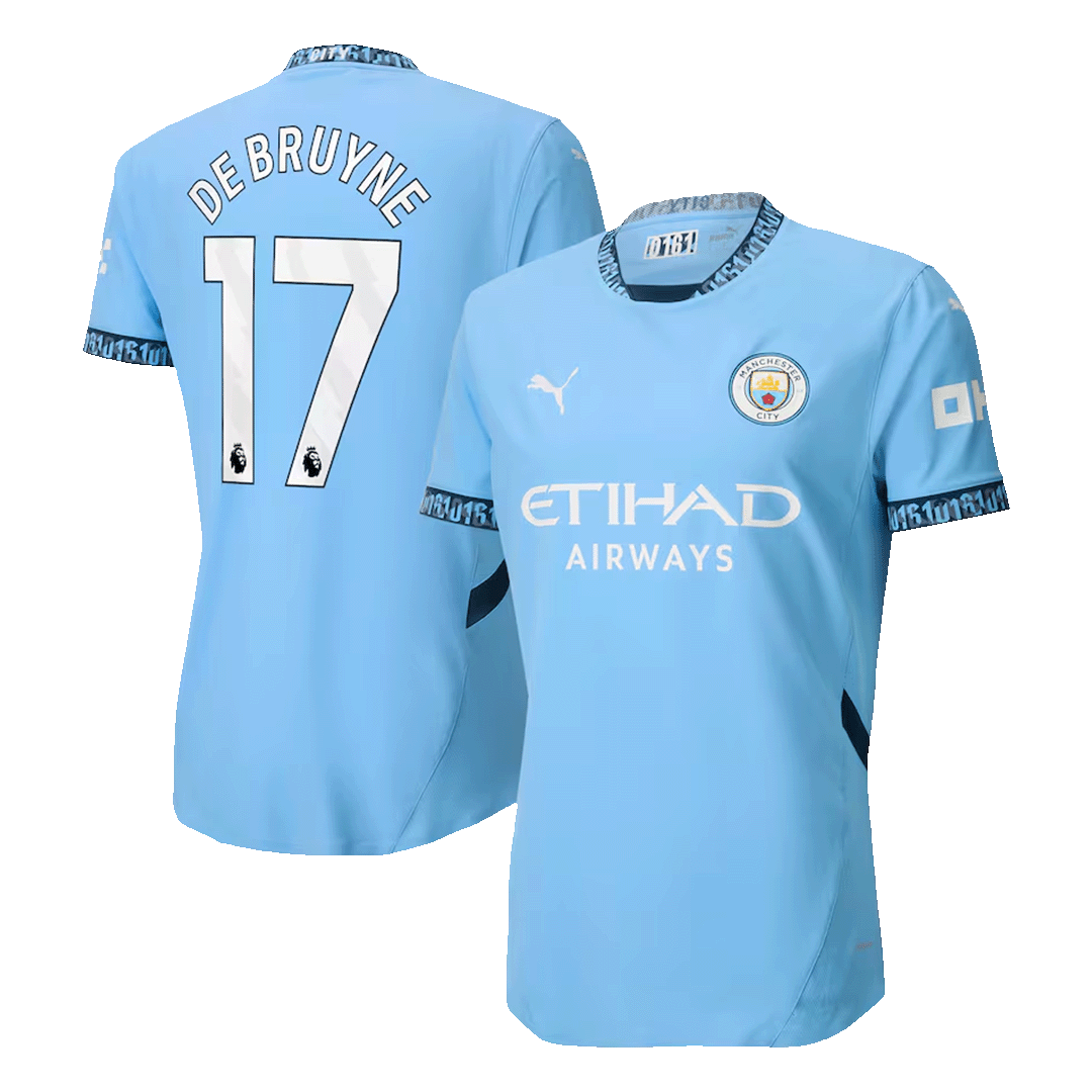 Player Version DE BRUYNE #17 Manchester City Home Soccer Jersey 2024/2