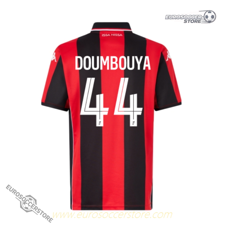 OGC Nice Home Jersey 25-26, featuring DOUMBOUYA with the number 44