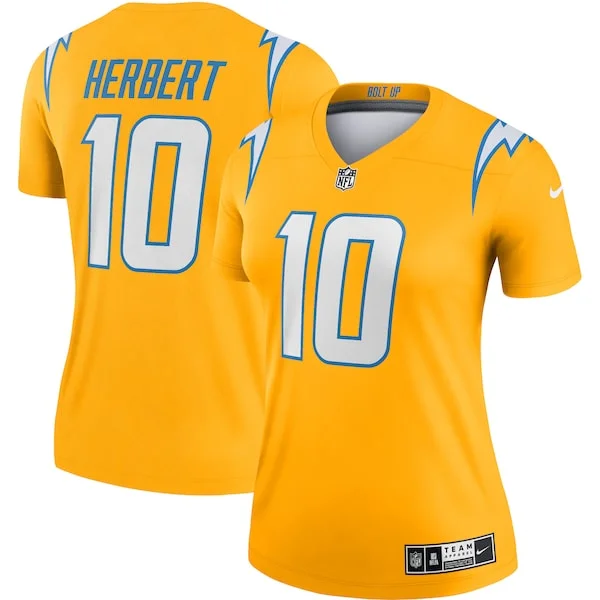 None Justin Herbert  Jersey - Gold | NFL Player Jersey | NFL Football