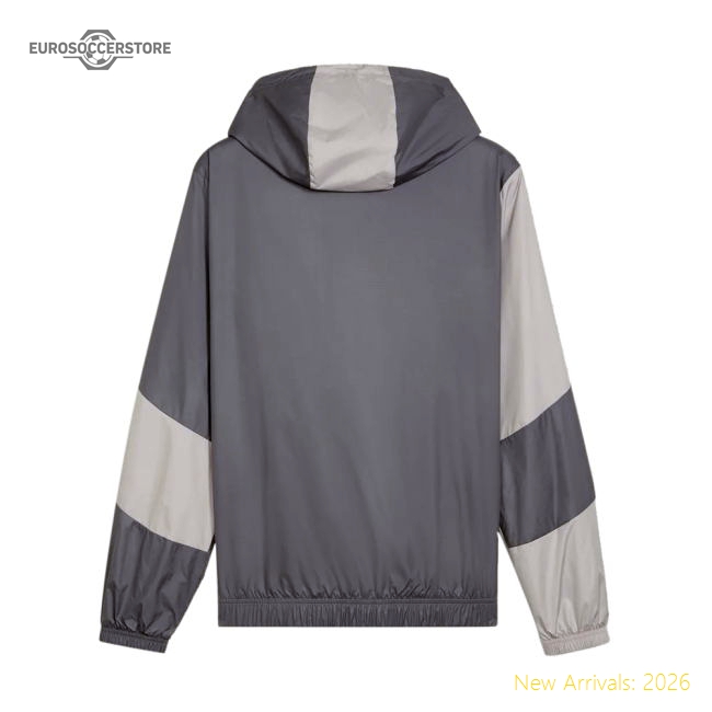 Excellent 2023-2024 Ac Milan Prematch Woven Fan Jacket (gray Tile)