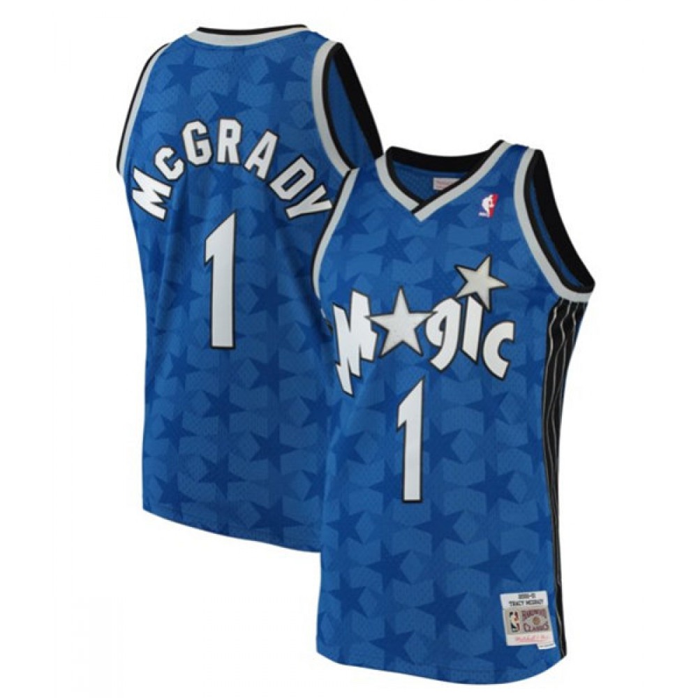 Collector's Item Retro Men's ORL #1 Tracy Blue Basketball Jersey