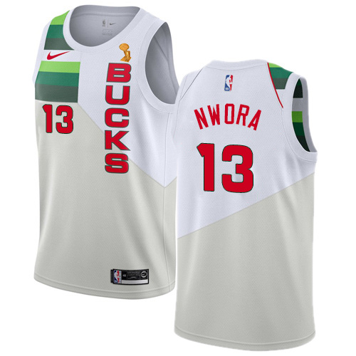 White Nike Milwaukee Bucks #13 Bucks Jersey - Performance Fabric