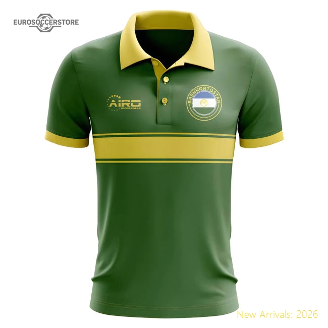 Bashkortostan Concept Stripe Polo Shirt (Green)