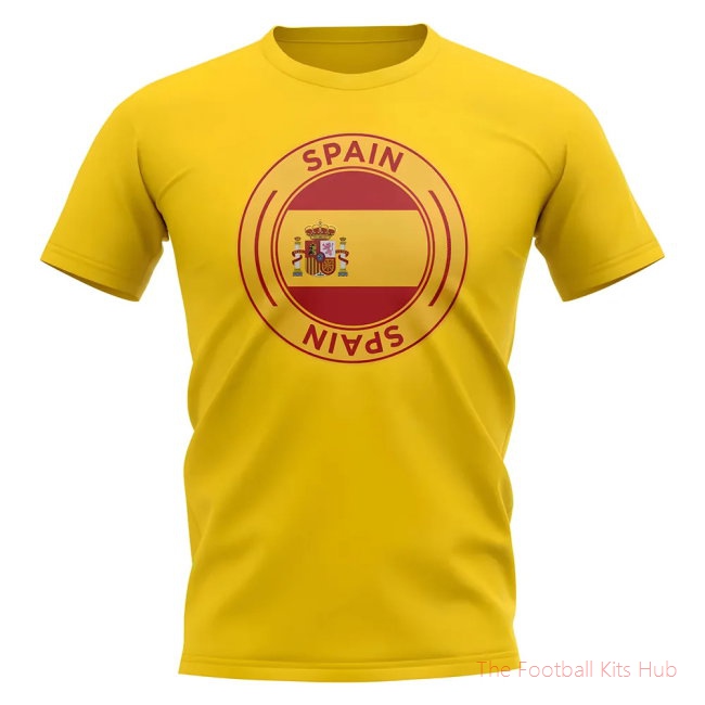 Spain Football Badge T-Shirt (Yellow)