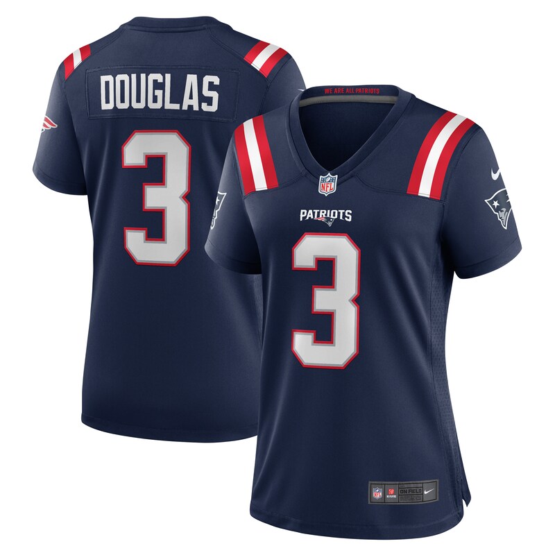 None Demario Douglas Record-Breaker NE Patriots Game-Ready Jersey