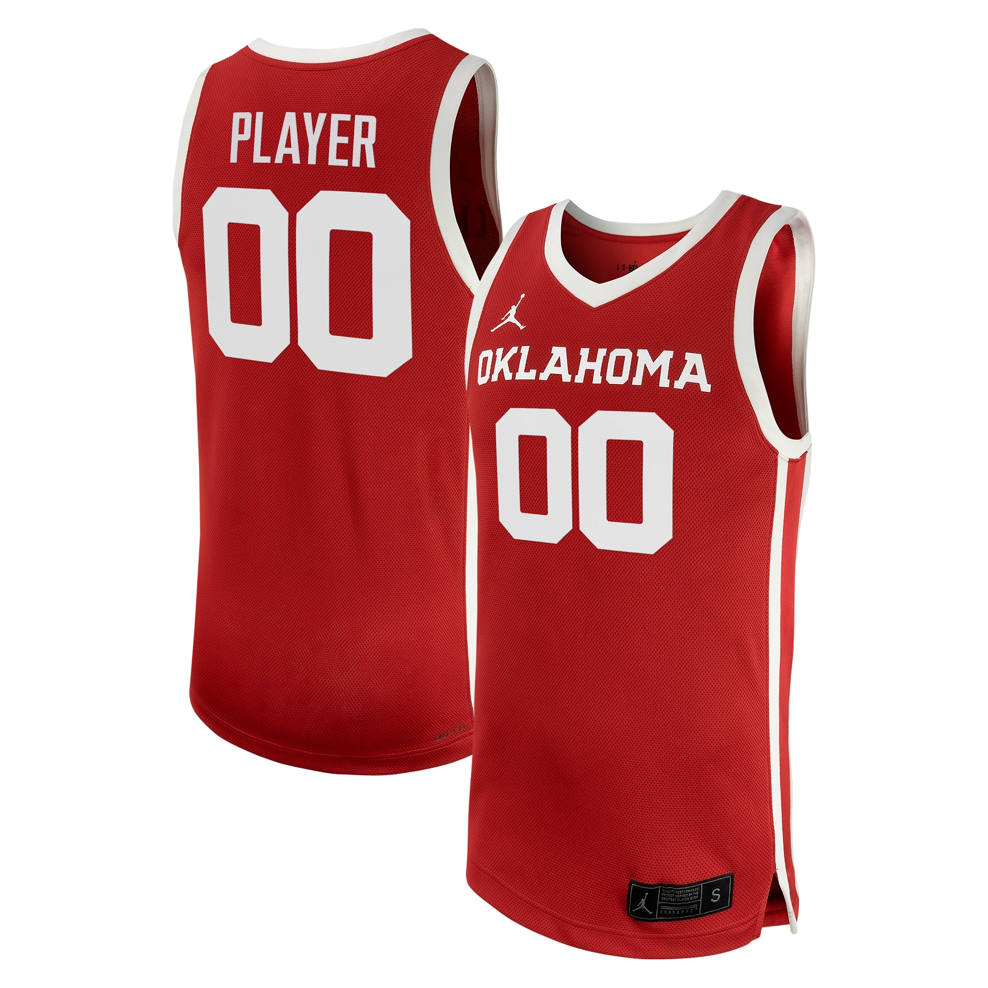 [NJP] Oklahoma Sooners NIL Pick-A-Player Men's Basketball Replica Jersey - Crimson