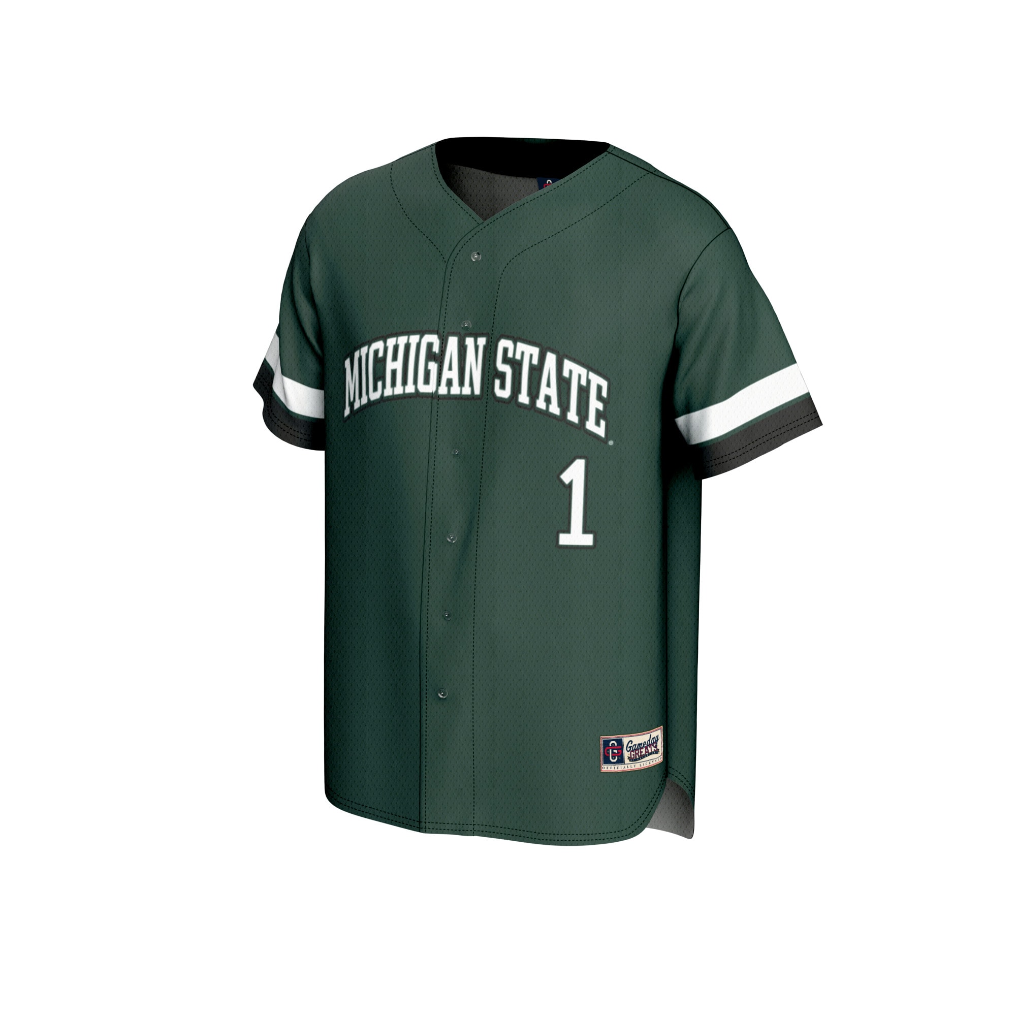 [DDG] Michigan State Spartans GameDay Greats Unisex Lightweight Collegiate Baseball Fashion Jersey - Green