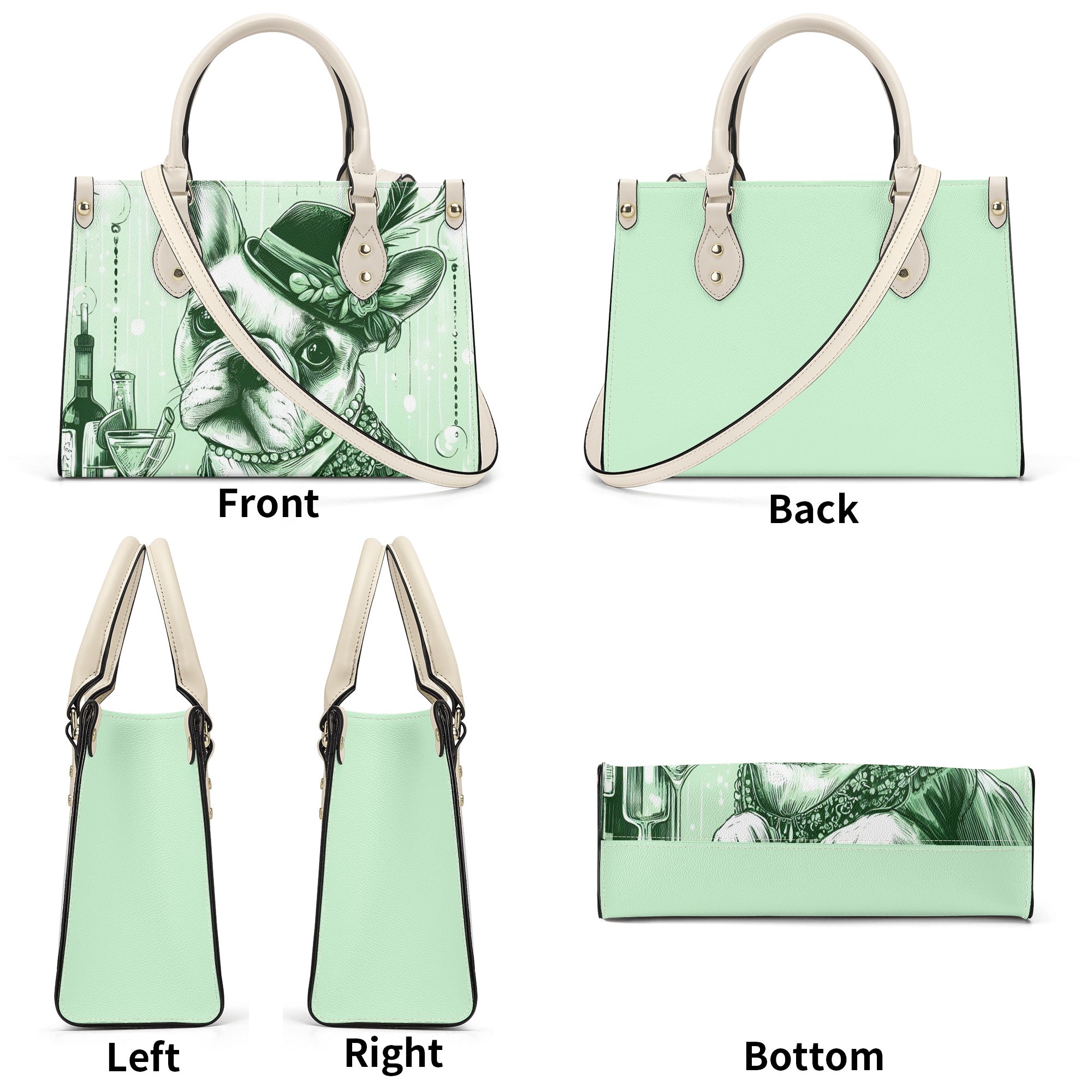 French Bulldog Lover Lola Luxury Women Handbag Cute Frenchie Fan Gear