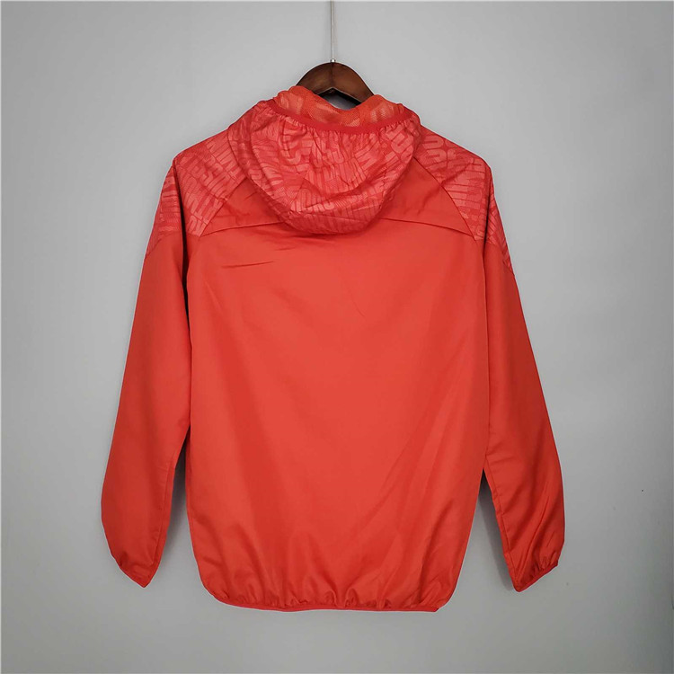 Premium Moisture Wicking AC Milan 21-22 Red Jacket Windbreaker