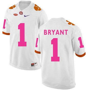 authentic Men's Clemson CLE Kelly Bryant #1 White 2024 Football Jersey