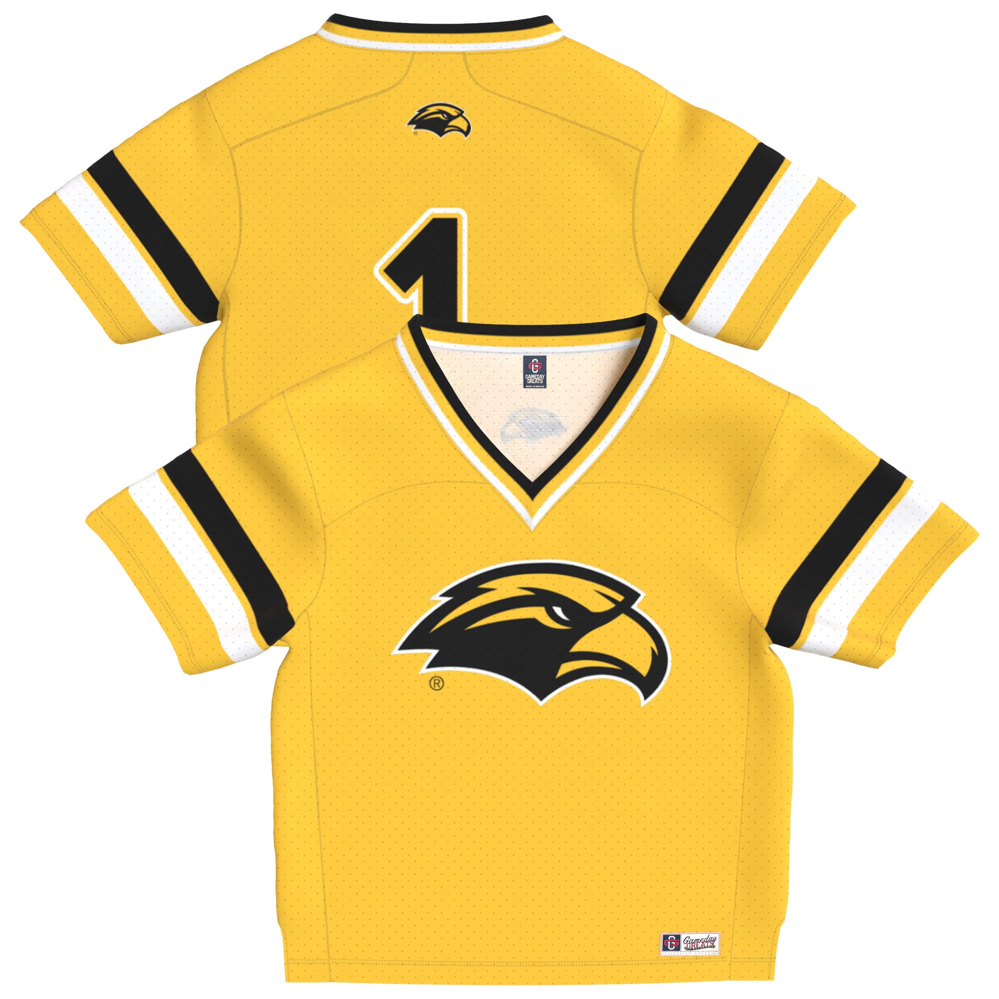 Toddler Gold Southern Miss Golden Eagles Lightweight Collegiate Football Fashion Jersey
