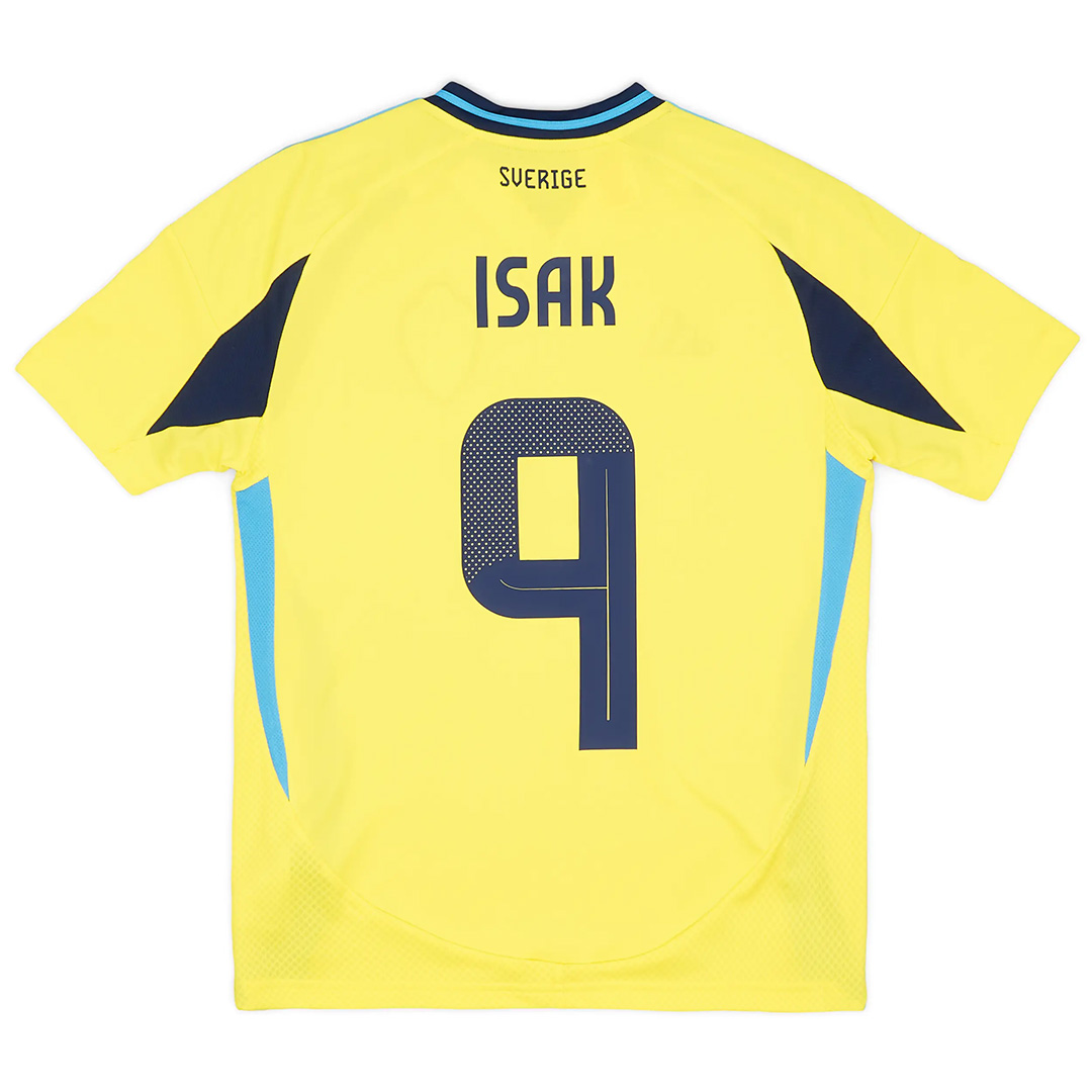 Breathable ISAK 9 Sweden 2024 Home Yellow Football Shirt