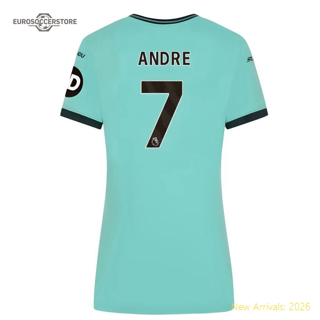 2025-2026 Wolves Away Fan Version Womens Shirt Football Fan Apparel