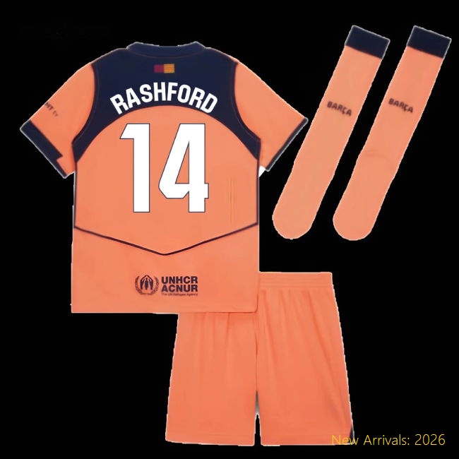 2025-2026 Team Mini Durable Rashford Jersey Performance Fabric