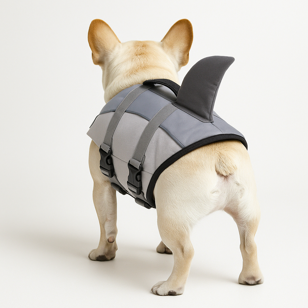 For French Bulldogs : Shark Life Vest (ws57) Outdoor Use | Comfort Fit