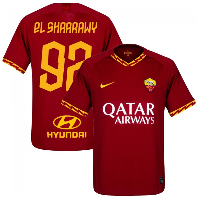 201920 AS Roma Home 92 El-Shaarawy Shirt - Official Replica 5893