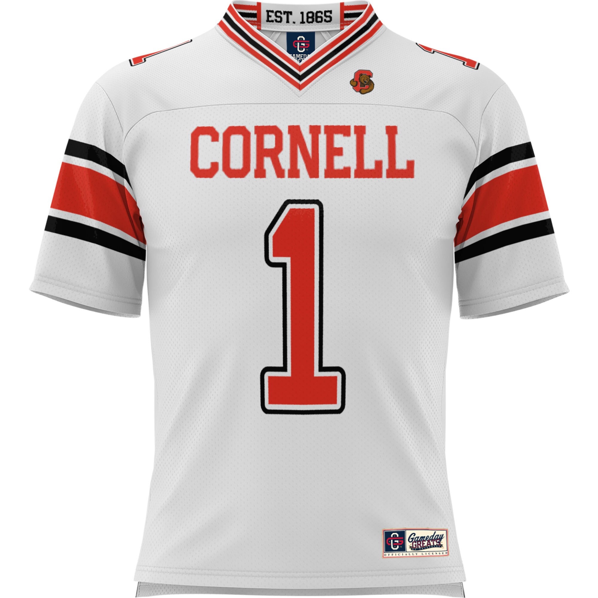 #1 Cornell Big Red GameDay Greats Youth Football Jersey - White