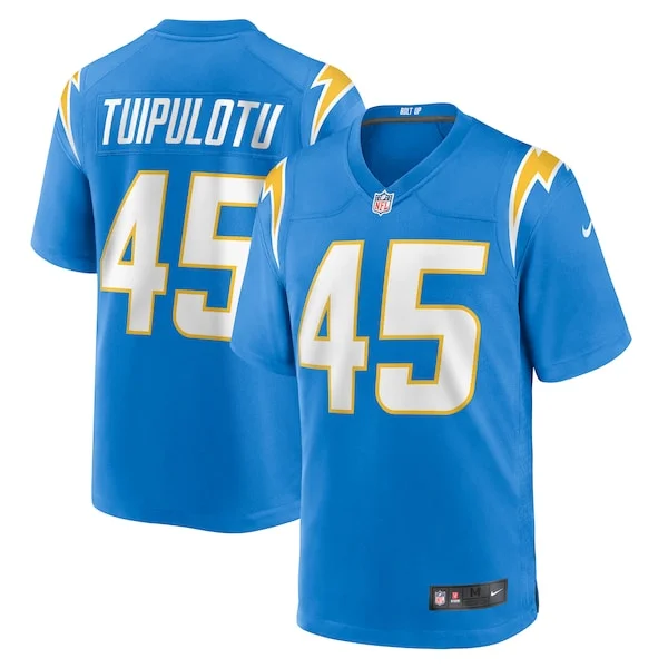 None Tuli Tuipulotu Game Jersey - Blue | NFL Player Jersey | NFL Footb