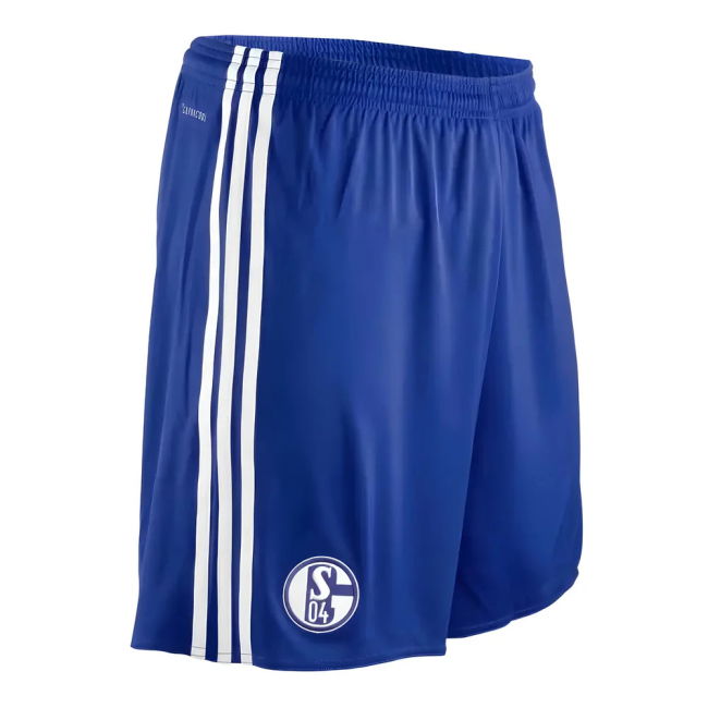 2017-2018 Schalke Adidas Away Shorts (Blue) - Kids | Moisture Wicking