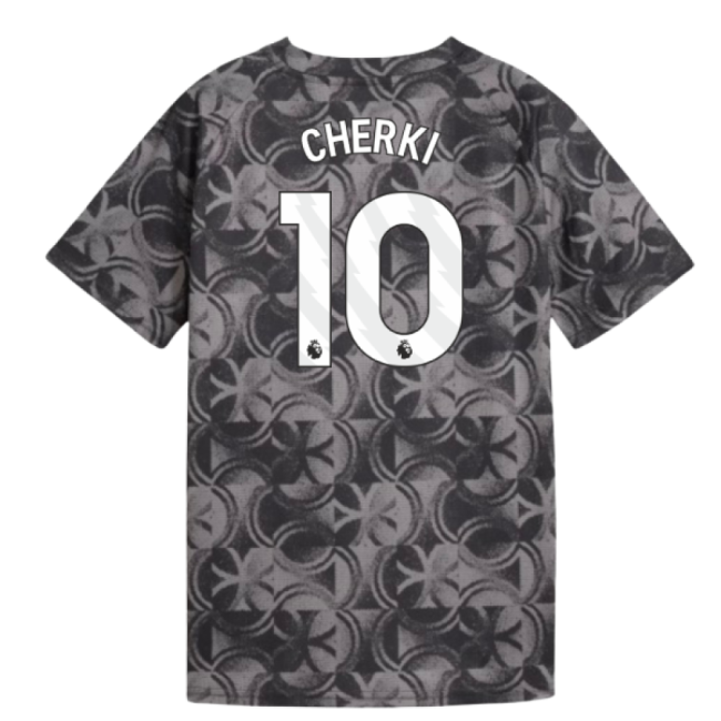 retro 2025-2026 Man City Warm Up Jersey (Black) - Kids (Cherki 10)