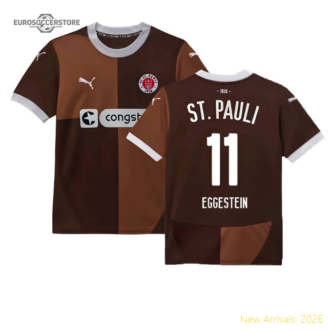 Excellent 2024-2025 St Pauli Home Shirt (kids) (eggestein 11)