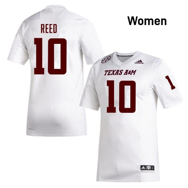 Women Texas A&M Aggies #10 Marcel Reed White Stitch Jerseys