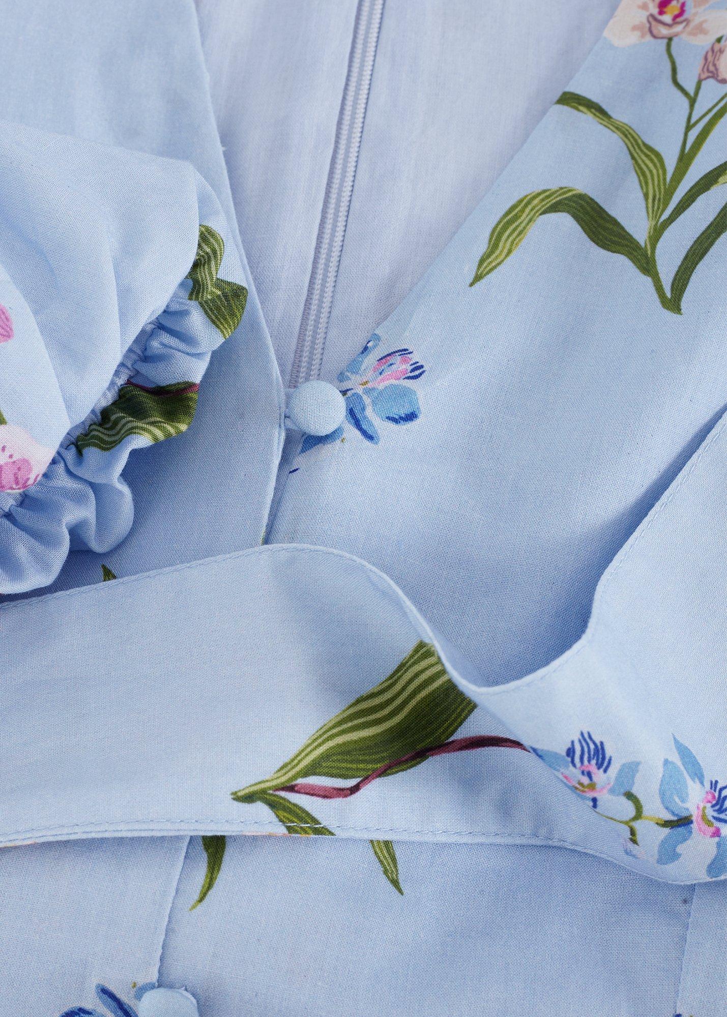 Velma Floral Blue Mini Dress