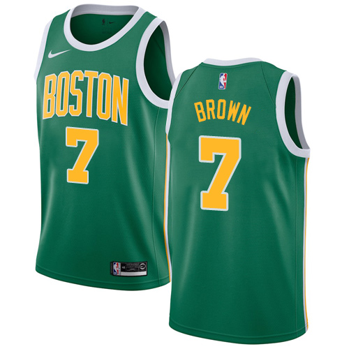 Celtics #7 J. Brown Elite 2024 Earned NBA Jersey - Brown Swingman