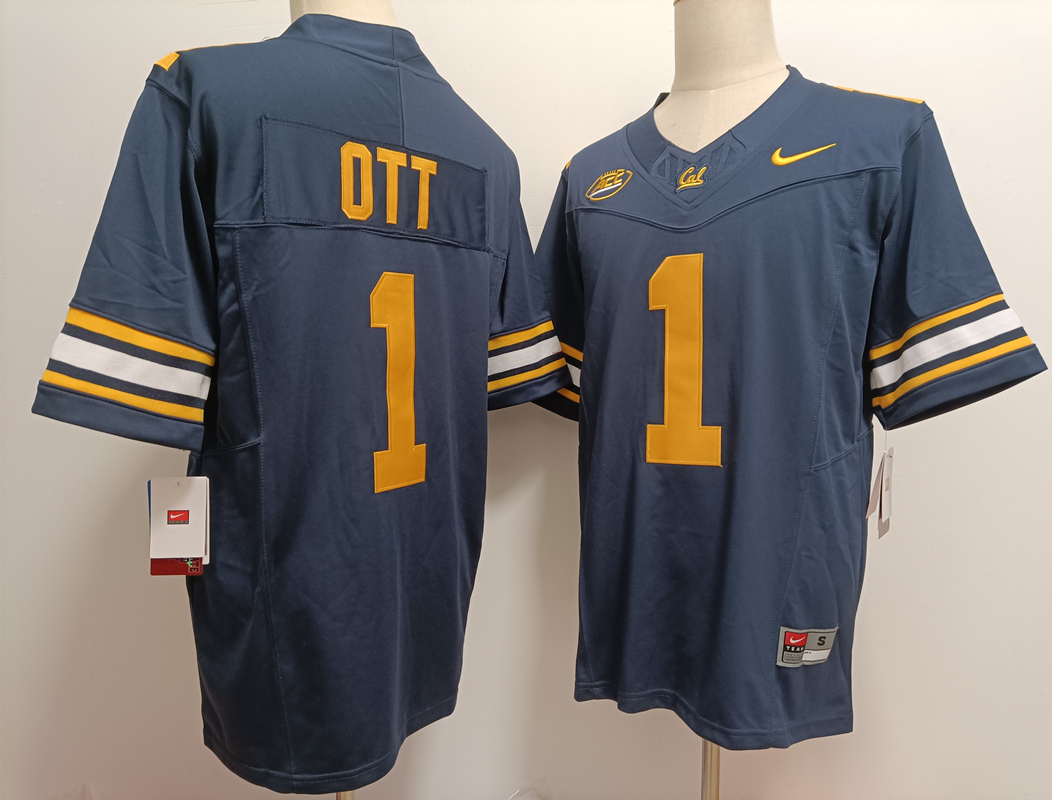 Men's None Jaydn Ott #1 official licensed Blue 2024 breathable Jersey