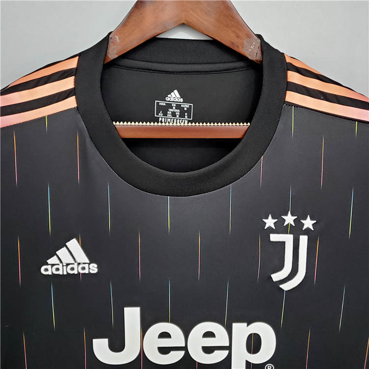 Juventus 21-22 Away Black Soccer Jersey Football Shirt - Official