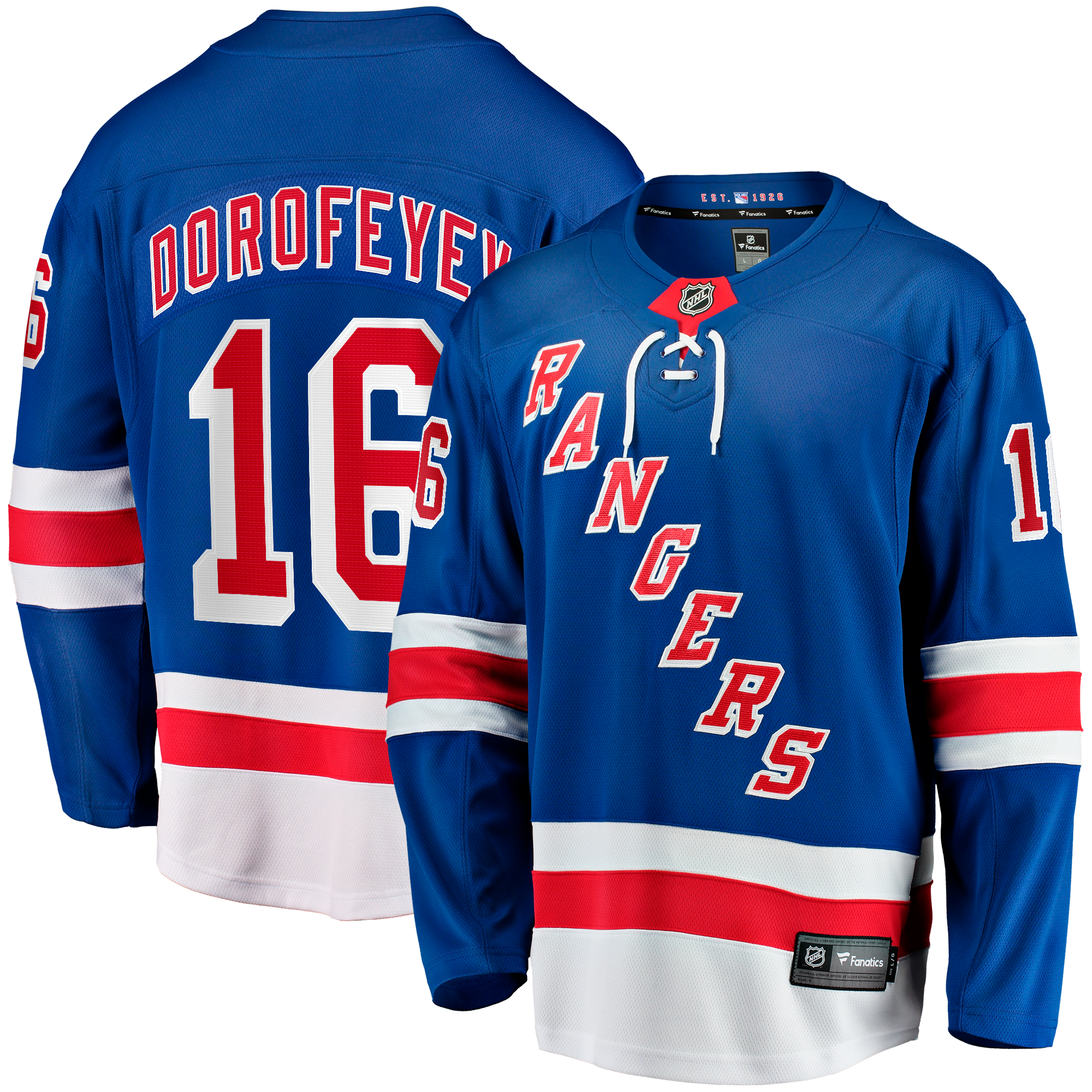 [LK] Pavel Dorofeyev New York Rangers Home Breakaway Jersey - Blue
