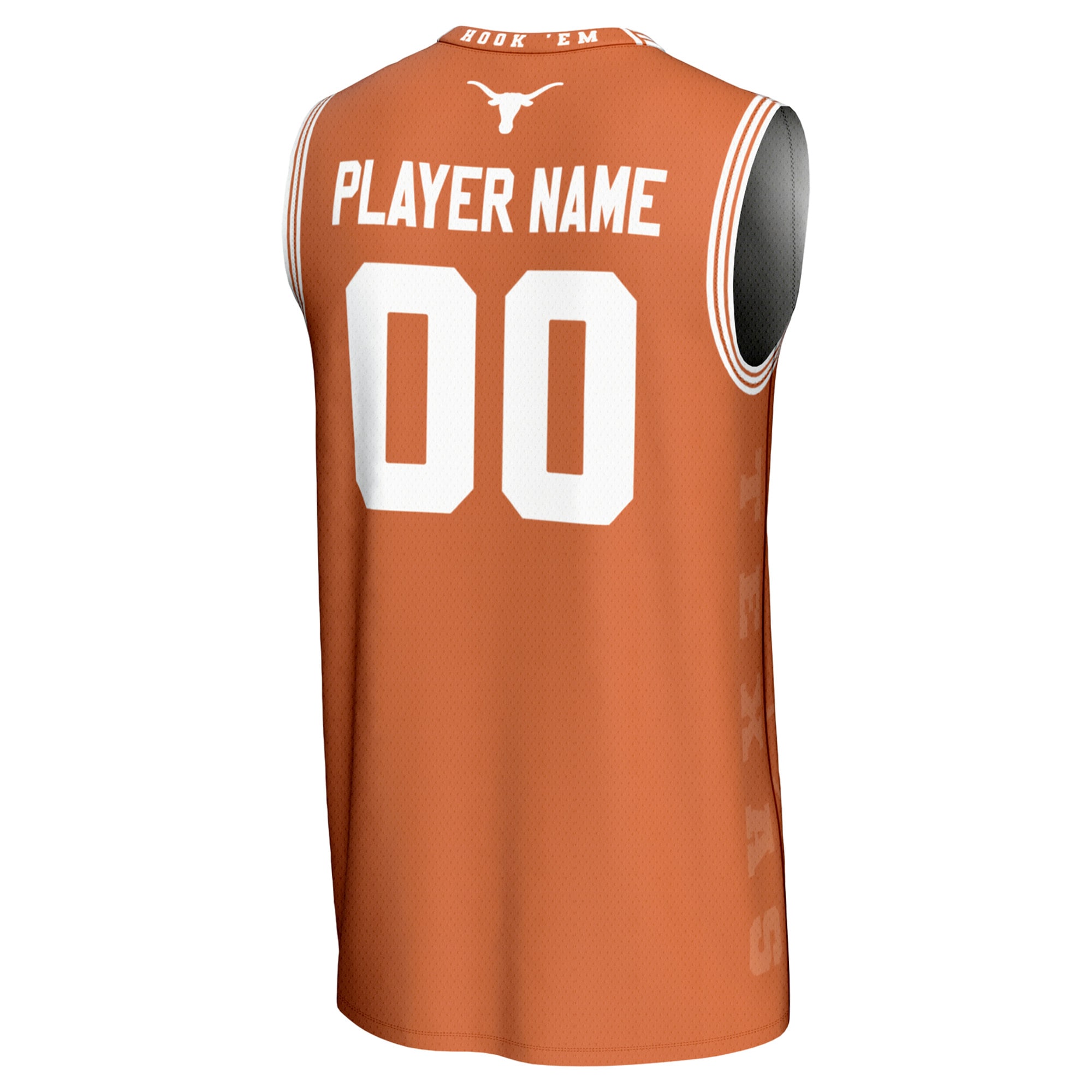 [NJP] Texas Longhorns GameDay Greats Youth NIL Pick-A-Player Women's Basketball Lightweight Icon Print Jersey - Texas Orange