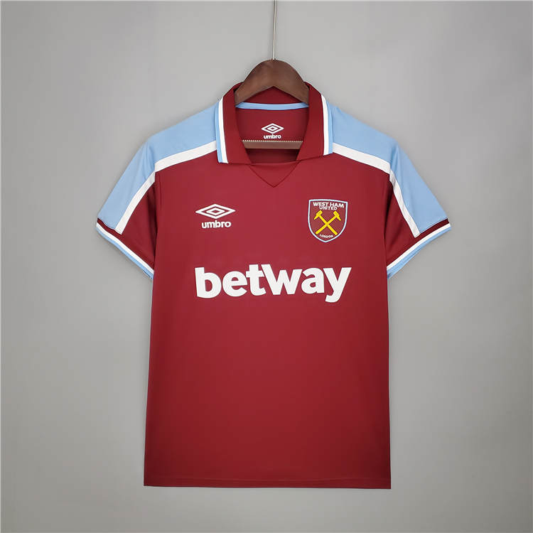 Advanced Fabric West Ham United 21-22 Home Red Soccer Jersey Football