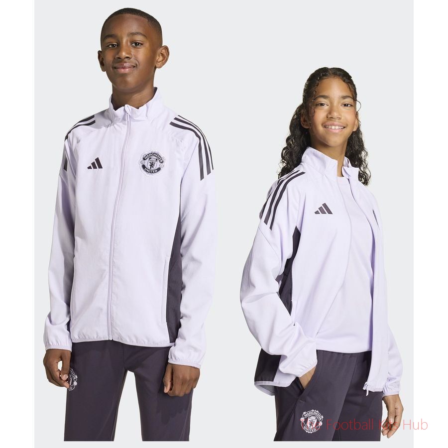 Manchester United Hoodie Tiro 25 - Purple Tint/Aurora Black Kids